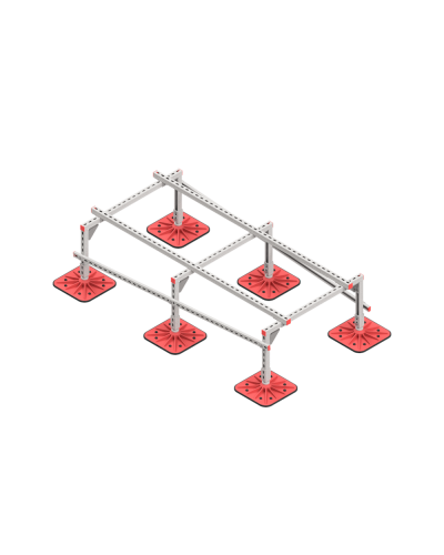 Опорная конструкция для установки оборудования TECHNORAPTOR FOOT 1000х2000 тип 2 КМ-профиль (KM-TR-F-SSEI-1000-2000-2) в Коврове Системы видеонаблюдения Pintop.ru