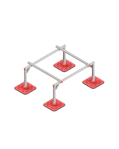 Опорная конструкция для установки оборудования TECHNORAPTOR FOOT 1200х1000 КМ-профиль (KM-TR-F-SSEI-1200-1000) в Коврове Системы видеонаблюдения Pintop.ru