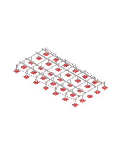 Опорная конструкция для установки оборудования TECHNORAPTOR FOOT 3000х6000 тип 2 КМ-профиль (KM-TR-F-SSEI-3000-6000-2) в Коврове Системы видеонаблюдения Pintop.ru