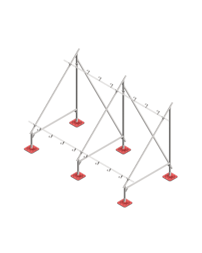 Опорная конструкция для установки нескольких солнечных панелей/коллекторов TECHNORAPTOR FOOT HD КМ-профиль (KM-TR-F-SSfMMPI-C HD) в Коврове Системы видеонаблюдения Pintop.ru