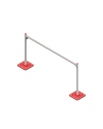 Опорная конструкция для горизонтальных прямоугольных воздуховодов и металлических лотков кабеленесущих систем TECHNORAPTOR FOOT 2000х1000 КМ-профиль (KM-TR-F-SSHRAD-2000-1000) в Коврове Системы видеонаблюдения Pintop.ru