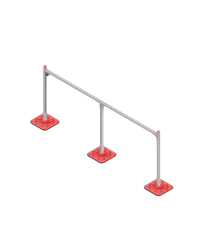 Опорная конструкция для горизонтальных прямоугольных воздуховодов и металлических лотков кабеленесущих систем TECHNORAPTOR FOOT 2500х1000 HD КМ-профиль (KM-TR-F-SSHRAD-2500-1000 HD) в Коврове Системы видеонаблюдения Pintop.ru