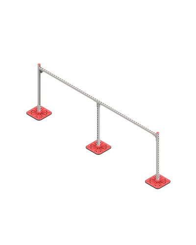Опорная конструкция для горизонтальных прямоугольных воздуховодов и металлических лотков кабеленесущих систем TECHNORAPTOR FOOT 3000х1000 HD КМ-профиль (KM-TR-F-SSHRAD-3000-1000 HD) в Коврове Системы видеонаблюдения Pintop.ru