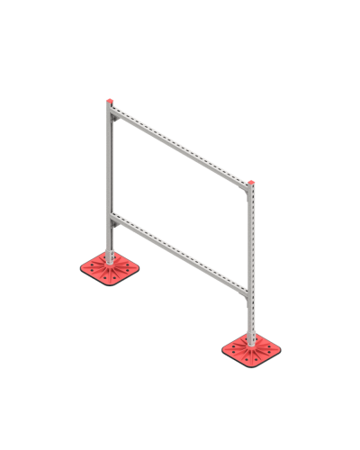 Опорная конструкция для горизонтальных прямоугольных воздуховодов и металлических лотков кабеленесущих систем TECHNORAPTOR FOOT 1500х1500 HD КМ-профиль (KM-TR-F-SSHRAD-1500-1500 HD) в Коврове Системы видеонаблюдения Pintop.ru