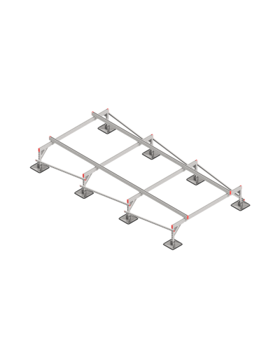 Опорная конструкция для установки оборудования TECHNORAPTOR STEELFOOT 2000х4000 КМ-профиль (KM-TR-STF-SSEI-2000-4000) в Коврове Системы видеонаблюдения Pintop.ru