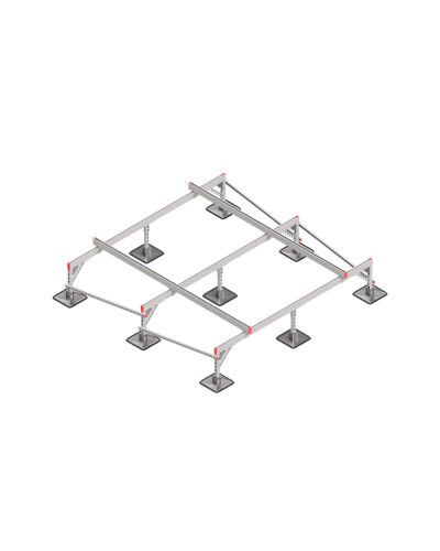 Опорная конструкция для установки оборудования TECHNORAPTOR STEELFOOT 2500х2500 КМ-профиль (KM-TR-STF-SSEI-2500-2500) в Коврове Системы видеонаблюдения Pintop.ru