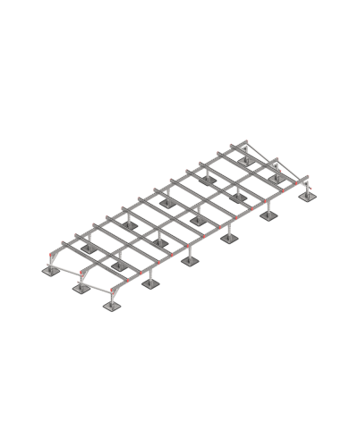 Опорная конструкция для установки оборудования TECHNORAPTOR STEELFOOT 6000х2000 HD КМ-профиль (KM-TR-STF-SSEI-6000-2000 HD) в Коврове Системы видеонаблюдения Pintop.ru