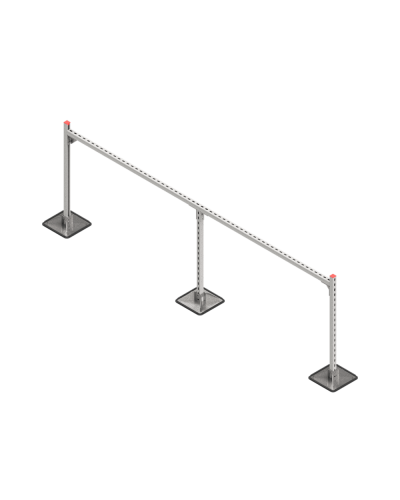 Опорная конструкция для горизонтальных прямоугольных воздуховодов и металлических лотков кабеленесущих систем TECHNORAPTOR STEELFOOT 3000х1000 HD КМ-профиль (KM-TR-STF-SSHRAD-3000-1000 HD) в Коврове Системы видеонаблюдения Pintop.ru