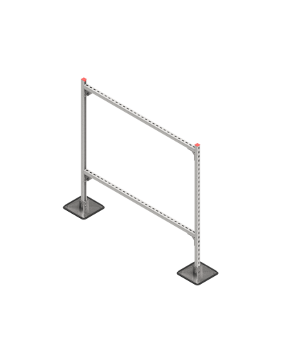 Опорная конструкция для горизонтальных прямоугольных воздуховодов и металлических лотков кабеленесущих систем TECHNORAPTOR STEELFOOT 1500х1500 КМ-профиль (KM-TR-STF-SSHRAD-1500-1500) в Коврове Системы видеонаблюдения Pintop.ru