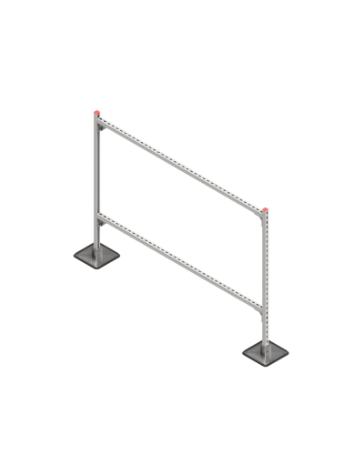 Опорная конструкция для горизонтальных прямоугольных воздуховодов и металлических лотков кабеленесущих систем TECHNORAPTOR STEELFOOT 2000х1500 КМ-профиль (KM-TR-STF-SSHRAD-2000-1500) в Коврове Системы видеонаблюдения Pintop.ru