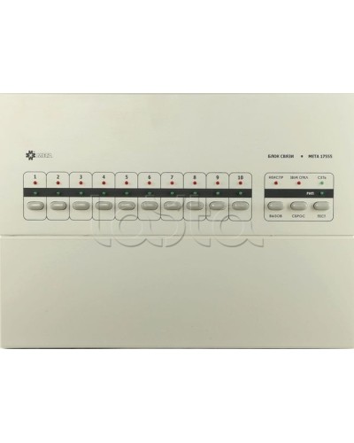 Блок связи на 10 каналов МЕТА 17555 в Коврове Система оповещения и трансляции Мета Pintop.ru