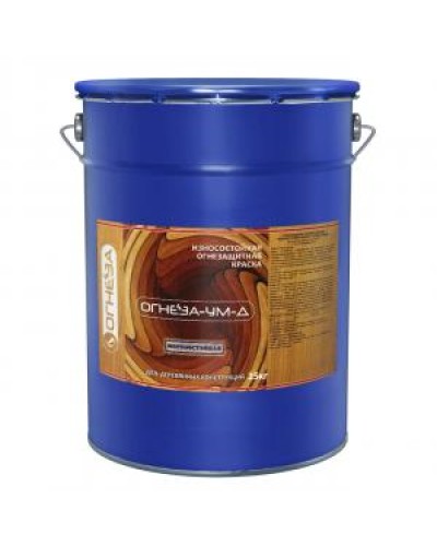 Краска огнезащитная вспучивающаясядля древесины Огнеза марки «ОГНЕЗА-УМ-Д», ведро 20 кг., цвет белый в Коврове Огнезащитные краски Pintop.ru