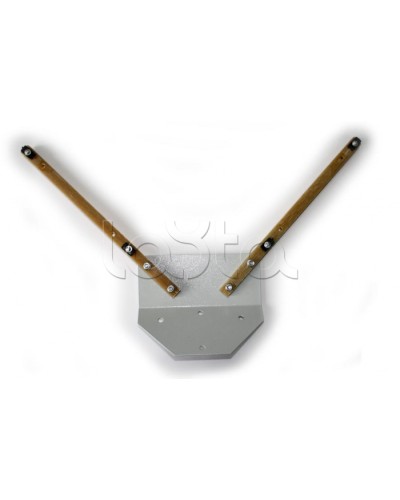 Узел с двумя стеклопластиковыми консолями для крепления двух блоковна плоскость заграждения, стены зданияили на другие электропроводные предметы Омега-микродизайн УКБ-22 в Коврове Кронштейны и планки для извещателей Pintop.ru