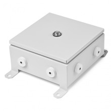 Коробка монтажная огнестойкая металлическая герметичная КМОМГ (8к х 2,5мм) 150х150х60 IP 54 (6 вводов) ПожТехКабель (076-402)