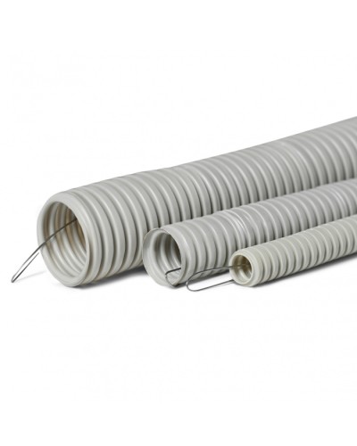 Труба гофр. тяжелая самозатух. ТГТ СЗПВХ 16 мм с зондом (100 м) ПожТехКабель 710-001 в Коврове Труба гофрированная Pintop.ru