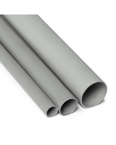 Труба гладкая самозатухающая ПВХ д.25 мм (3м) цвет серый ПожТехКабель 712-003 в Коврове Гладкая труба Pintop.ru