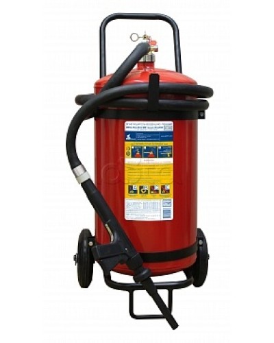 Огнетушитель ПОЖТЕХНИКА ОВП-40(з) МИГ зимний (ФторПАВ) на съемн.тележке с перекр. стволом (баллон 50 л, ОТВ 40 л) в Коврове Огнетушители Pintop.ru