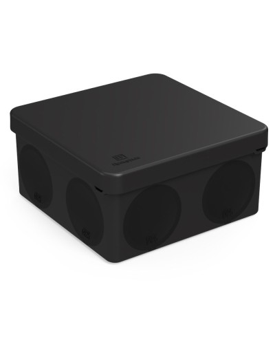 Коробка распред. 60-0300-9005м двухкомп. (HF) черная 100х100х50 (8шт/уп) Промрукав (60-0300-9005м) в Коврове Распределительные коробки Pintop.ru