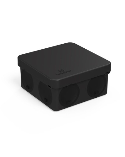 Коробка распред. 60-0210-9005м двухкомп. безгалогенная (HF) черная 80х80х40 (8шт/уп) Промрукав (60-0210-9005м) в Коврове Распределительные коробки Pintop.ru