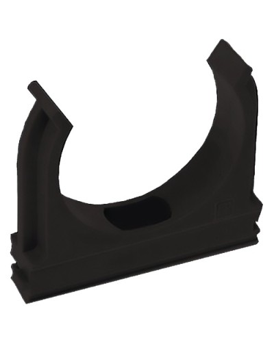 Крепёж-клипса для труб Полистирол черная д25 (100шт/1000шт уп/кор) Промрукав (02725ч) в Коврове Держатели, клипсы, скобы Pintop.ru