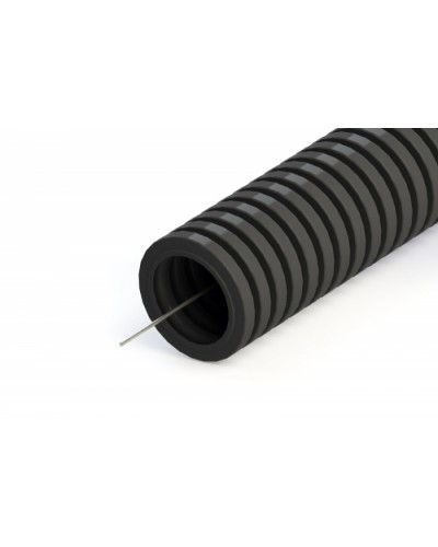 Труба гофрированная ПНД лёгкая 350 Н безгалогенная (HF) стойкая к ультрафиолету черная с/з д50 (15м/660м уп/пал) Промрукав 161561 в Коврове Труба гофрированная Pintop.ru