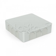 Коробка распределительная для прямого монтажа двухкомпонентная безгалогенная (HF) серая 100х100х30 (48шт/уп) Промрукав (60-0302)