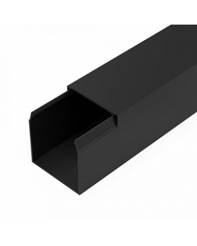 Кабель-канал черный 2-й замок в п/э 40х40 мм (24 м/уп) Промрукав (PR03.0216) в Коврове Огнестойкие кабельные линии Pintop.ru