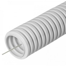 Труба гофрированная ПВХ легкая 350 Н серая с/з д16 (10м/уп) Промрукав (PR.011631М10)