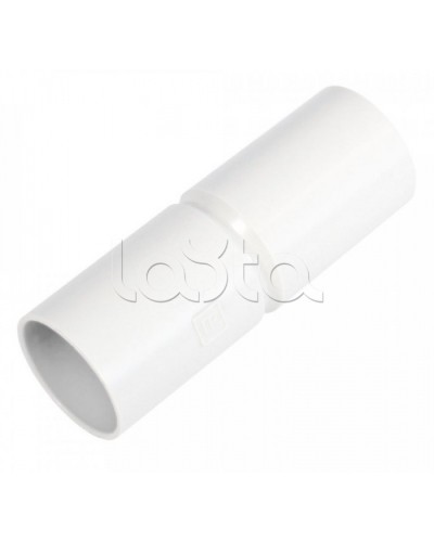 Патрубок-муфта белая д25 (40шт/480шт уп/кор) Промрукав (PR.01725б) в Коврове Повороты, муфты, тройники Pintop.ru