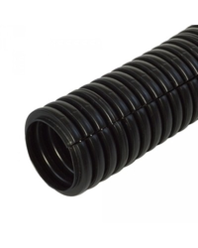 Труба гофрированная ПП лёгкая 350 Н безгалогенная (HF) разрезная черная д32 (25м/1375м уп/пал) Промрукав PR02.0066 в Коврове Труба гофрированная Pintop.ru