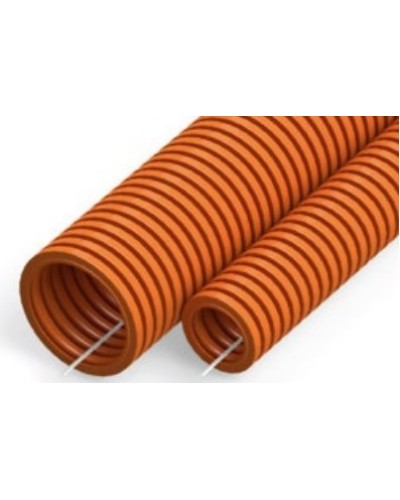 Труба гофрированная ПНД тяжёлая 750 Н безгалогенная (HF) оранжевая с/з д50 (15 м/660 м уп/пал) Промрукав (PR02.0212) в Коврове Труба гофрированная Pintop.ru