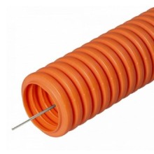 Труба гофрированная ПНД тяжёлая 750 Н безгалогенная (HF) оранжевая с/з д16 (100м/5500м уп/пал) Промрукав (PR.021641о)