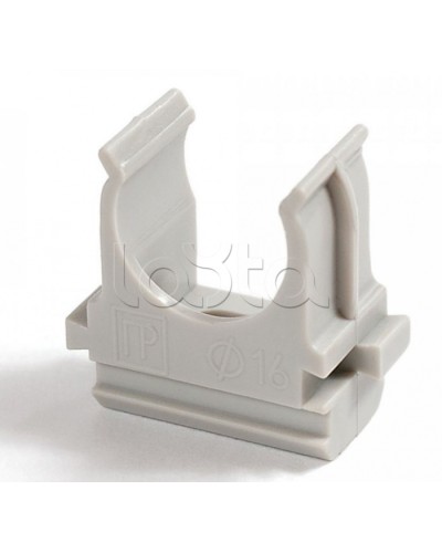 Крепеж-клипса для труб АБС-пластик в п/э д16 (100шт/2000шт уп/кор) Промрукав (PR.02616) в Коврове Держатели, клипсы, скобы Pintop.ru