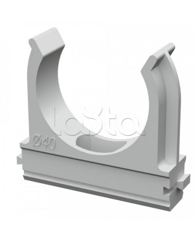 Крепеж-клипса для труб АБС-пластик в п/э д40 (15шт/300шт уп/кор) Промрукав (PR.02640) в Коврове Держатели, клипсы, скобы Pintop.ru