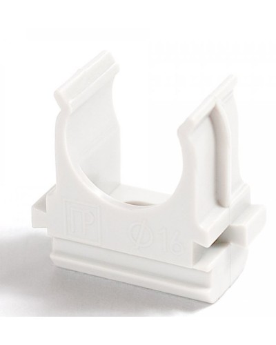 Крепёж-клипса для труб Полистирол белая д20 (100шт/1500шт уп/кор) Промрукав (PR.02720б) в Коврове Держатели, клипсы, скобы Pintop.ru