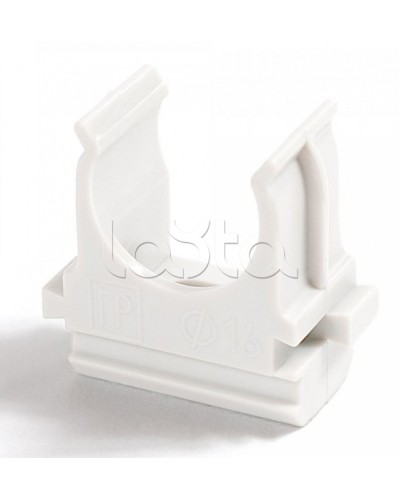 Крепёж-клипса для труб Полистирол белая д25 (100шт/1000шт уп/кор) Промрукав (PR.02725б) в Коврове Держатели, клипсы, скобы Pintop.ru