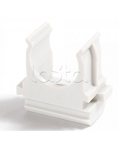 Крепёж-клипса для труб Полистирол белая д50 (10шт/200шт уп/кор) Промрукав (PR.02750б) в Коврове Держатели, клипсы, скобы Pintop.ru