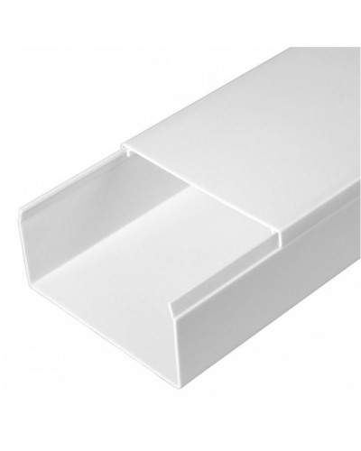 Кабель-канал белый 2-й замок в п/э 80х40 (12 м/уп) Промрукав (PR03.0057) в Коврове Кабель-канал Pintop.ru