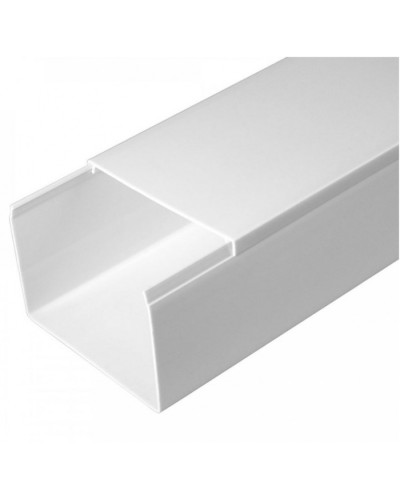 Кабель-канал белый 2-й замок в п/э 80х60 (8 м/уп) Промрукав (PR03.0058) в Коврове Кабель-канал Pintop.ru