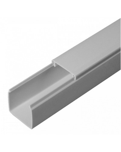 Кабель-канал серый RAL 7035 2-й замок в п/э 25х25 (48м/уп) Промрукав (PR03.0073) в Коврове Кабель-канал Pintop.ru