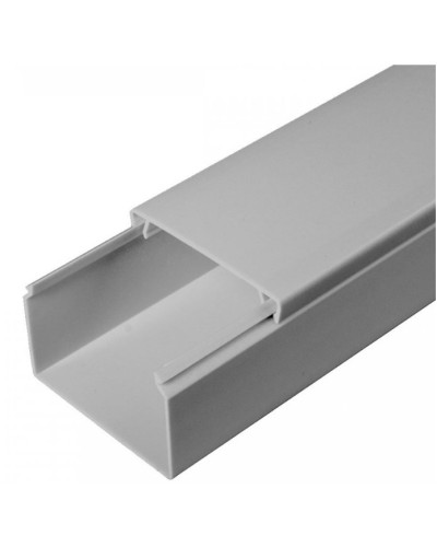 Кабель-канал серый RAL 7035 2-й замок в п/э 60х40 (40м/уп) Промрукав (PR03.0077) в Коврове Кабель-канал Pintop.ru