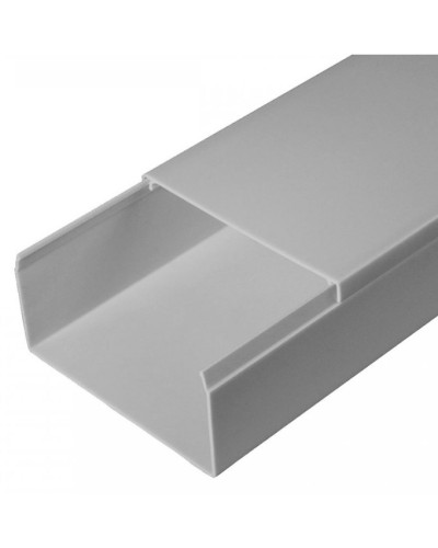 Кабель-канал серый RAL 7035 2-й замок в п/э 80х40 (30м/уп) Промрукав (PR03.0079) в Коврове Кабель-канал Pintop.ru