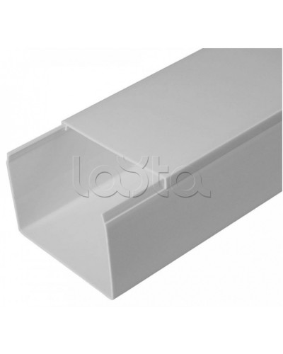 Кабель-канал серый RAL 7035 2-й замок в п/э 80х60 (18м/уп) Промрукав (PR03.0080) в Коврове Кабель-канал Pintop.ru