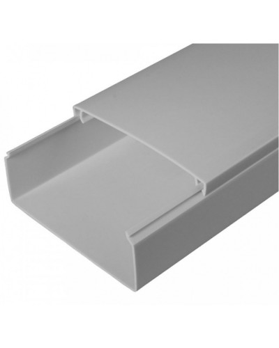 Кабель-канал серый RAL 7035 2-й замок в п/э 100х40 (24м/уп) Промрукав (PR03.0081) в Коврове Кабель-канал Pintop.ru