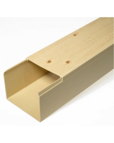 Кабель-канал сосна 2-й замок в п/э 80х60 (8 м/уп) Промрукав (PR03.0190) в Коврове Кабель-канал Pintop.ru