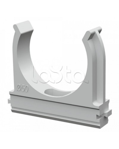 Крепеж-клипса для труб АБС-пластик в карт д50 (20шт/200шт уп/кор) Промрукав (PR.0650) в Коврове Держатели, клипсы, скобы Pintop.ru