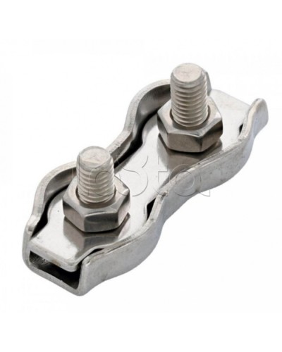 Зажим троса двойной D6мм Duplex (100шт/уп) Промрукав (PR08.3891) в Коврове Держатели, клипсы, скобы Pintop.ru