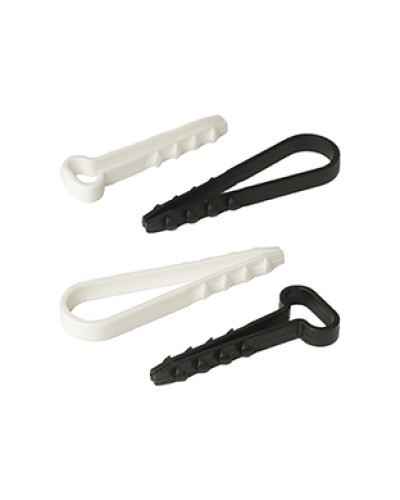 Дюбель-хомут для плоского кабеля 6-12 мм белый (10шт) Промрукав (PR08.6961) в Коврове Крепеж: Дюбели, шурупы, саморезы Pintop.ru