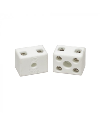 Клемма керамическая латунь 6 мм² 2 пары контактов с крепежным отверстием (5 шт/уп) Промрукав (PR08.7163) в Коврове Аксессуары для кабель-канала Pintop.ru