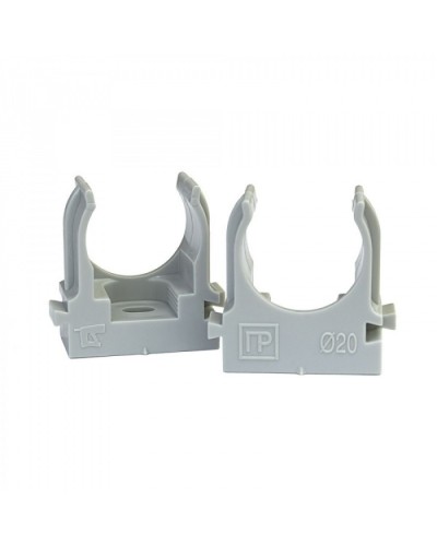 Крепеж-клипса для труб для монтажного пистолета серая в п/э д20 (100шт/900шт уп/кор) Промрукав PR13.0120 в Коврове Держатели, клипсы, скобы Pintop.ru